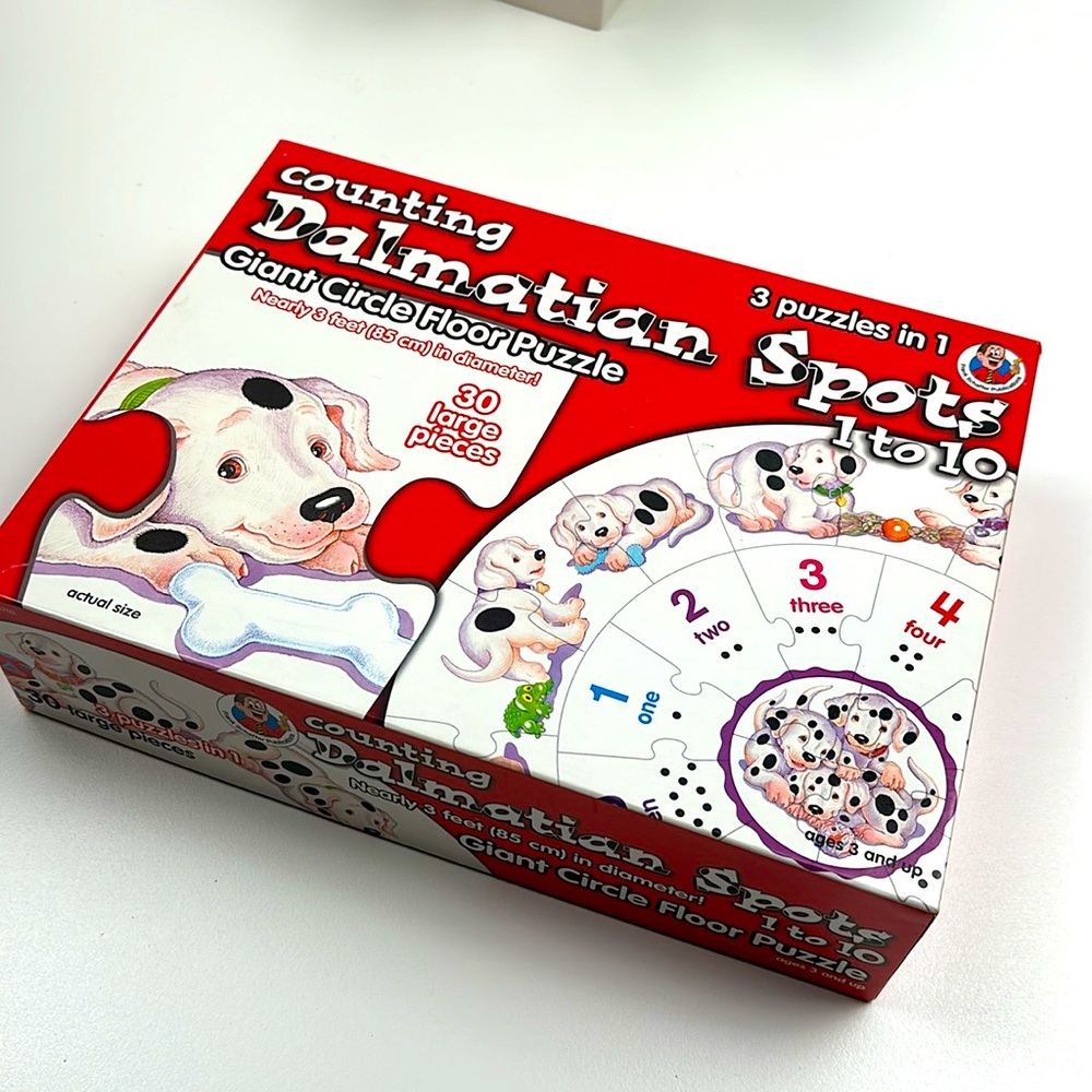 Counting Dalmatian Spots 1 to 10 Giant Floor Puzzle